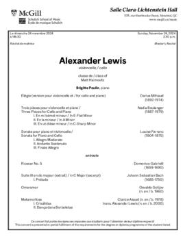 Alexander Lewis, cello