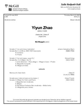 Yiyun Zhao, violin