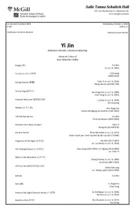 Yi Jin, choral conducting