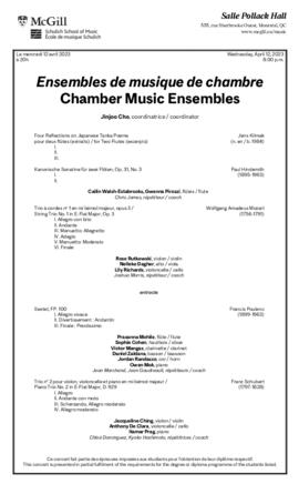 Chamber Music Ensembles, 12 April 2023