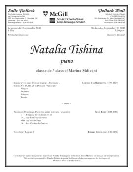 Performance, 12 September 2012