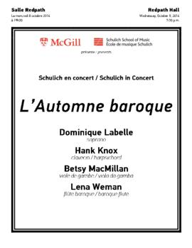 Performance, 8 October 2014
