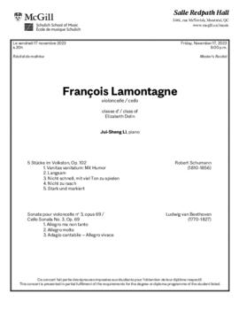 François Lamontagne, cello