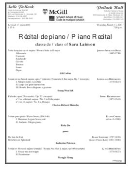 Performance, 17 March 2011