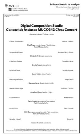 MUCO342 Class Concert