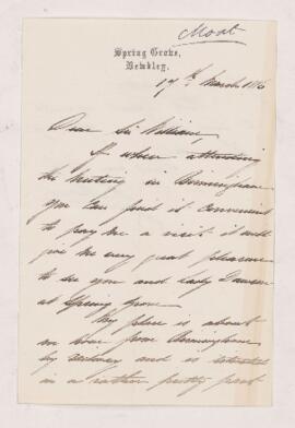 Letter, 17 March 1886