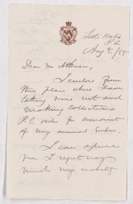 Letter, 8 August 1888