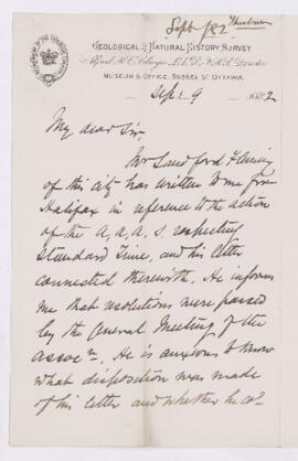 Letter, 9 September 1882