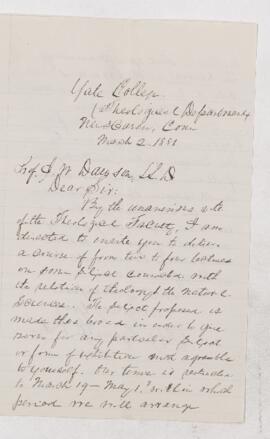 Letter, 2 March 1881