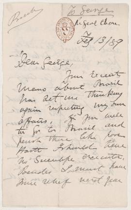 Letter, 13 February 1889