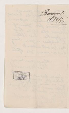 Letter, 28 September 1894
