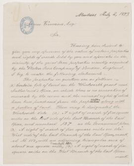 Letter, 2 July 1873