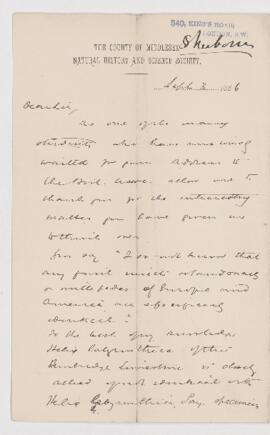Letter, 3 September 1886