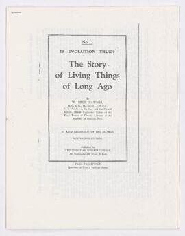 Lecture, Ths Story of Living Things of Long Ago