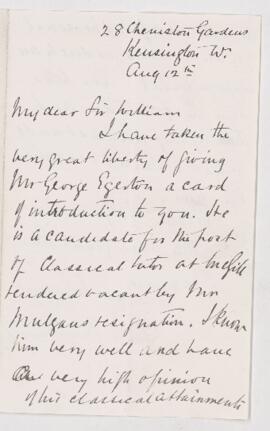 Letter, 12 August 1886