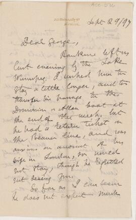 Letter, 29 September 1897