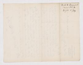 Letter from R.W. Raymond to B.J. Harrington, written from New York.