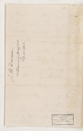 Letter, 21 February 1863
