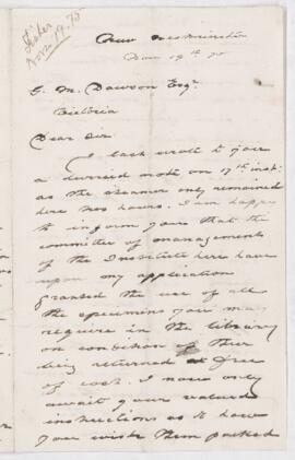 Letter, 19 November 1875