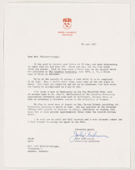 Letter, 30 June 1971