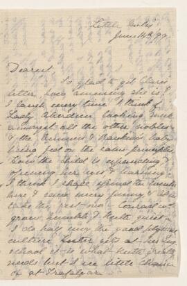 Letter, 14 June 1899