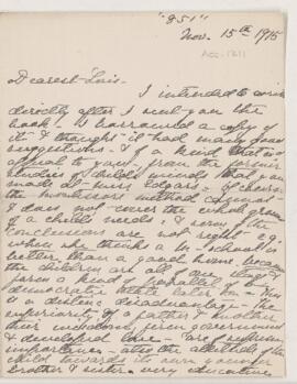 Letter, 15 November 1915