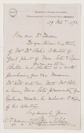 Letter, 29 October 1872