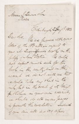 Letter, 25 August 1853