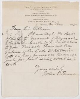 Letter, 30 November 1888