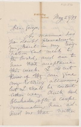 Letter, 28 May 1893