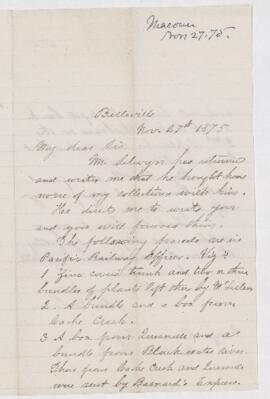 Letter, 27 November 1875