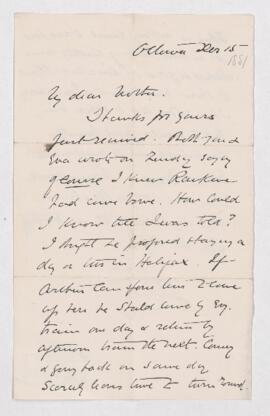 Letter, 15 December 1881