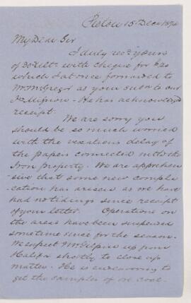 Letter, 15 December 1874
