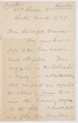 Letter, 16 March 1887
