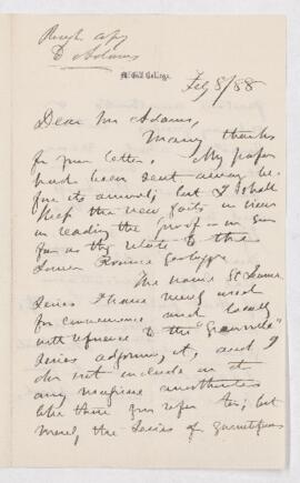 Letter, 8 February 1888