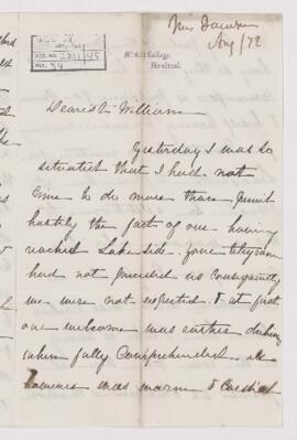 Letter,  August 1872