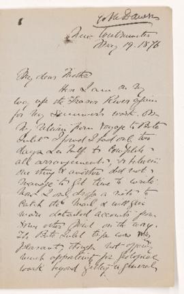 Letter, 19 May 1876