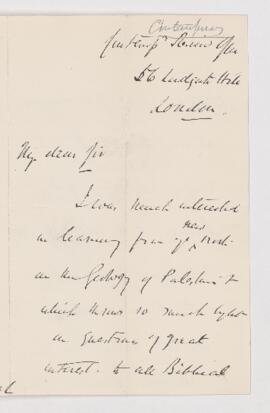 Letter from J.B. Palin(?)
