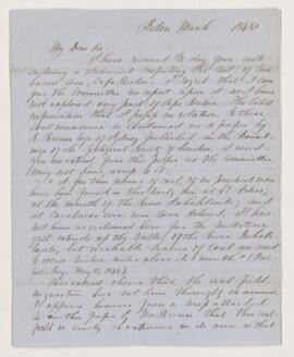 Letter, March 1848
