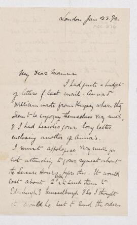 Letter, 23 January 1872