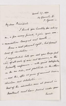 Letter, 27 March 1880