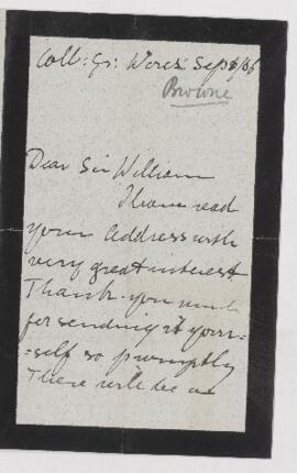 Letter, 6 September 1886