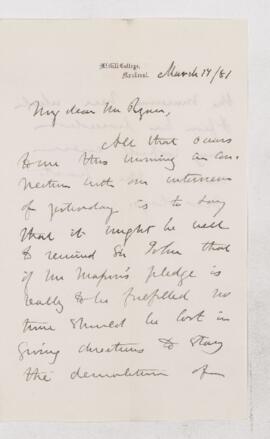 Letter, 17 March 1881