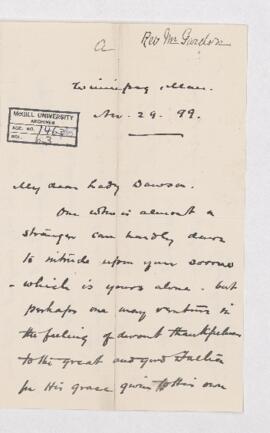 Letter, 29 November 1899