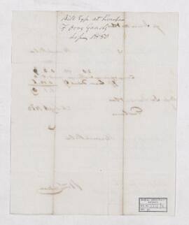 Account, 18 December 1850
