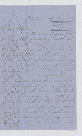 Letter, 27 April 1870
