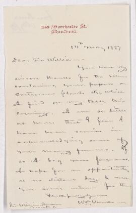 Letter, 14 May 1887