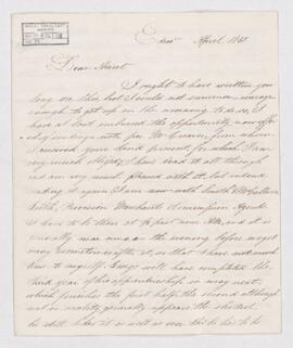 Letter, April 1851