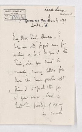 Letter, 4 December 1899