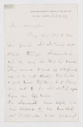 Letter from George  Brush to B.J. Harrington.